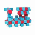 JollyHeap – Little House – 150 weiche XXL Magnetbausteine-Set für große Bauprojekte – für Kinder