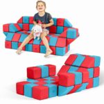 JollyHeap – Little House – 150 weiche XXL Magnetbausteine-Set für große Bauprojekte – für Kinder