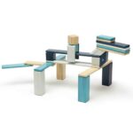 Tegu Magnetische Holzbausteine Blau 24 Teile (1)