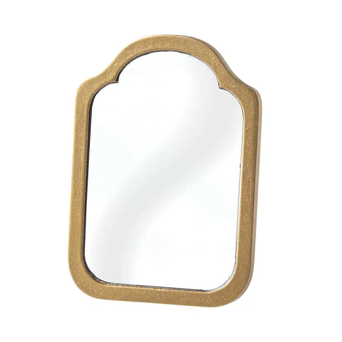 Maileg- Mirror-Miniature-11-4005-00_11 Glasspiegel mit goldenem Rahmen, elegante Dekoration für Zuhause, vielseitig verwendbar. Passend für Wohnzimmer, Schlafzimmer oder Flur, verleiht jedem Raum einen besonderen Akzent. Hochwertig verarbeitet.