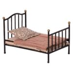 Maileg Vintage Bett Maus - WeißAnthrazit