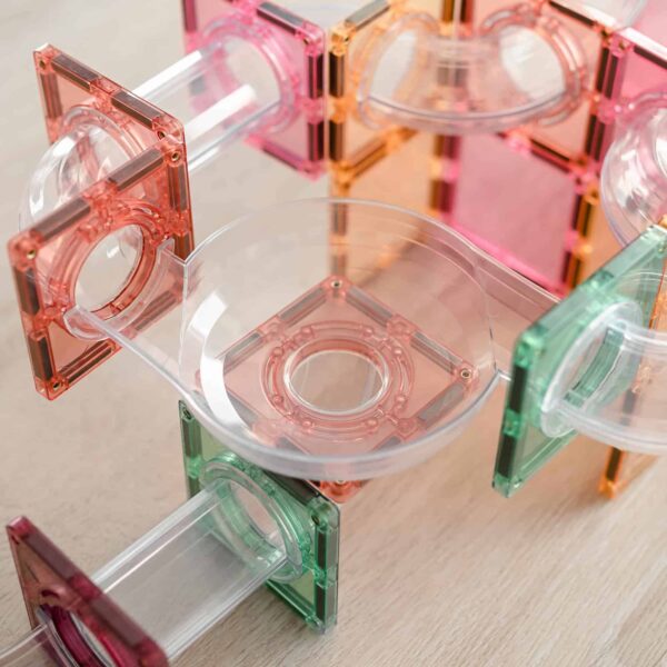 Connetix Pastell Kugelbahn Expansion - 80-tlg. Magnetbaukasten