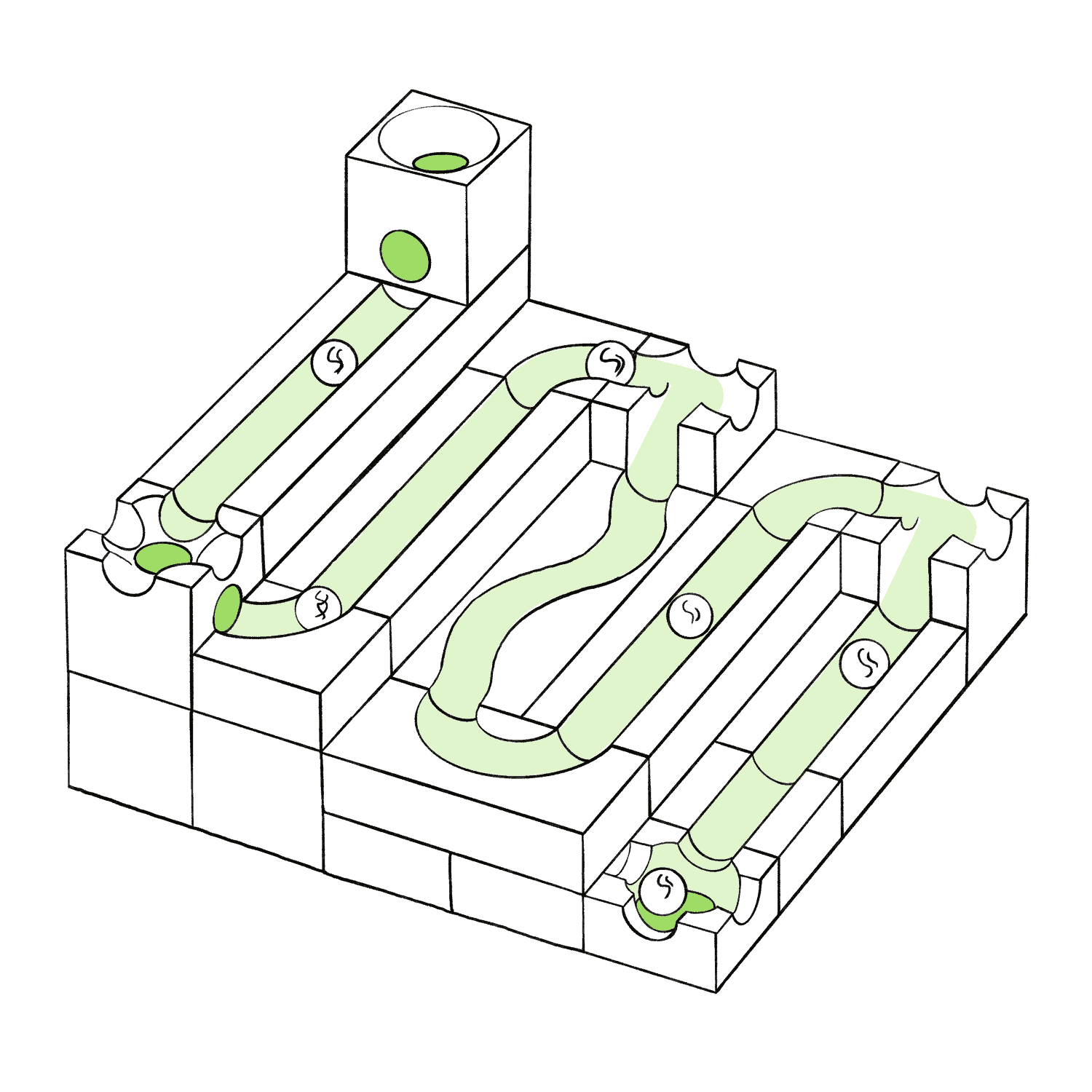 Plan_08_CUBORO_WEB_04 Cuboro Holzkugelbahn - Junior Starter Set