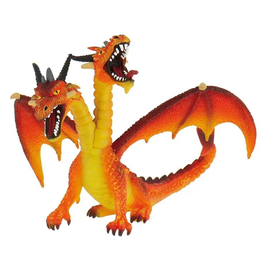Bullyland Drache mit 2 Köpfen orange-75598 Bullyland Drache mit 2 Köpfen orange-75598