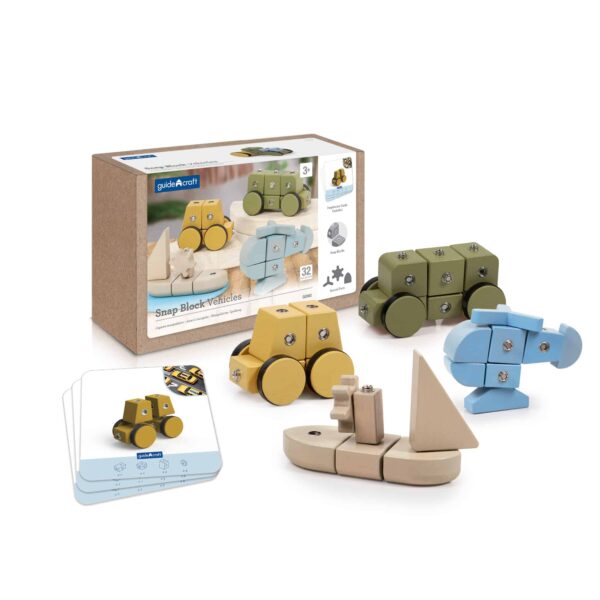 Guidecraft Snap Block Vehicles – 32 tlg. Set