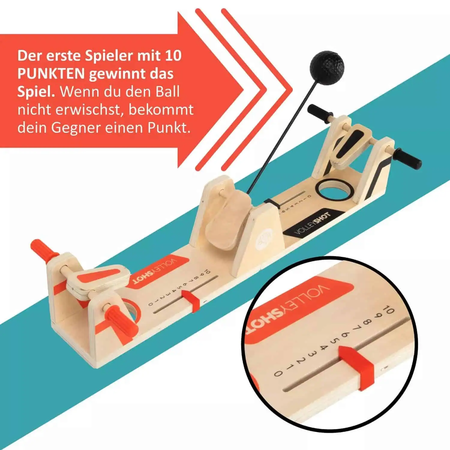 volleyshot-Fatbraintoys-50175-9 2. Minigolfspielzeug mit Scoreboard, inklusive Schläger und Ball, für Kinder und Erwachsene, perfekt für Spiel im Innen- und Außenbereich.