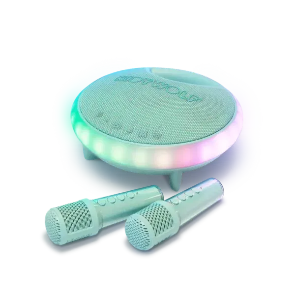 Kidywolf - 418178 – KIDYKARAOKE – Bluetooth Karaoke-Lautsprecher mit 2 Mikrofonen für Kinder