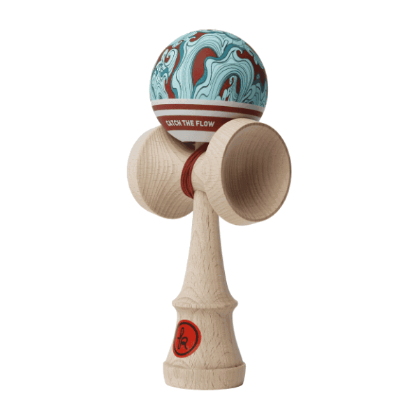 Kendama Record Plus - K2092 - Bloody Ocean Aqua – mit Sticky Match Clear für Kinder & Teens